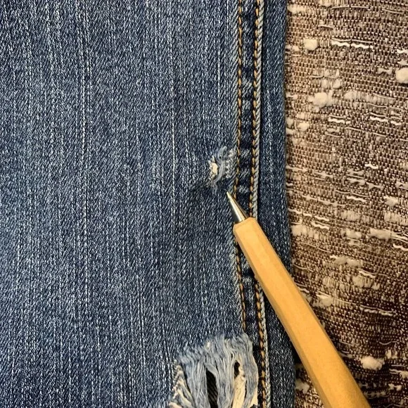 Vintage Y2K Abercrombie & Fitch Low Rise Flare Denim Jeans Women's 0 - Picture 6 of 15